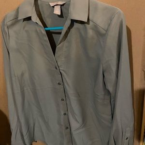 H&M button up blouse pewter! Never worn!